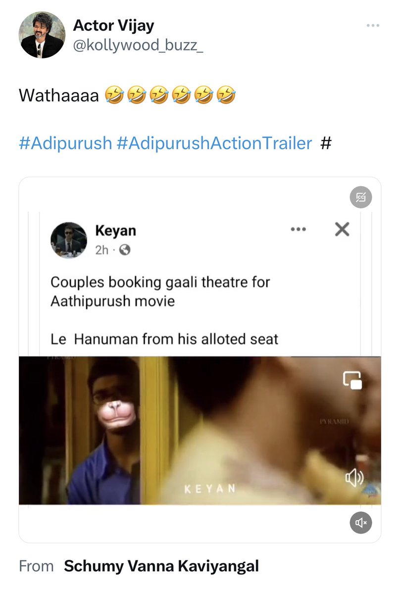 tathvamasi6's tweet photo. We all know actor Vijay Joseph is a crypto and anti-Hindu, but do u know his fans are even worst?

They are morphing &amp; insulting Ram and Hanuman in the most disgusting ways.

Report this handle Tweeples. https://t.co/V9hKybbDfm