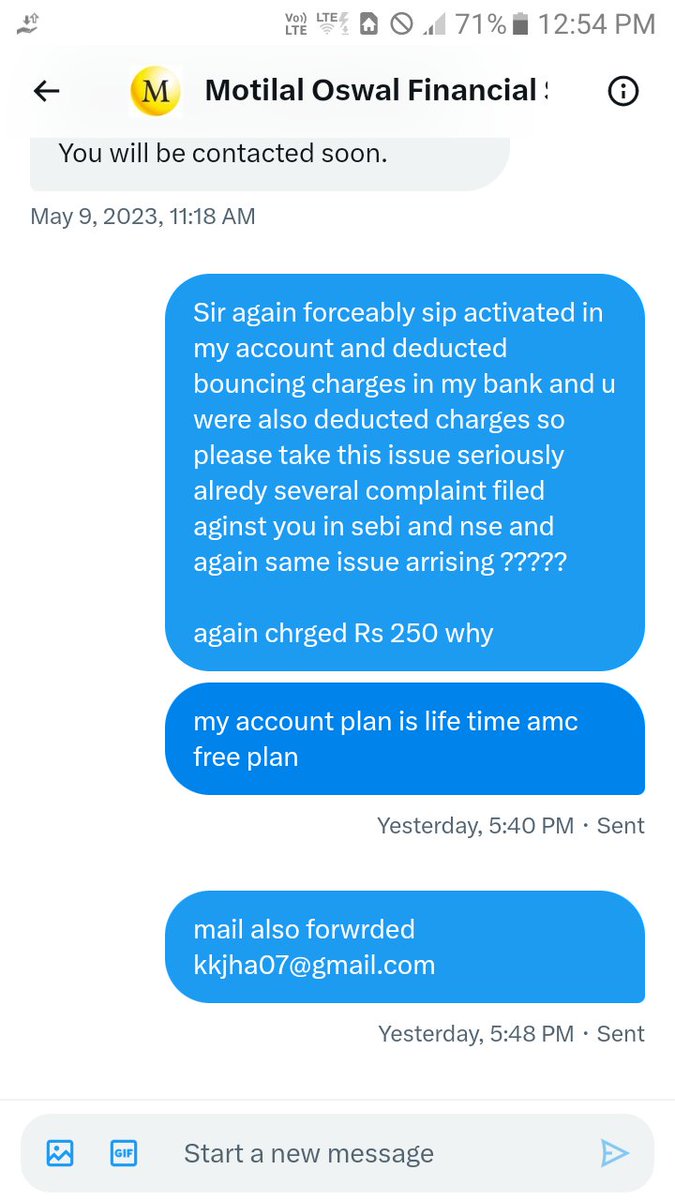 @MotilalOswalLtd @MrMotilalOswal Sir i have opted lifetime Amc freeplan but fees of Rs250 for admin charges deducted in my account how is it possible to deduct charge under other head @SEBI_India sir please help us to protect investors from fraudulent practices