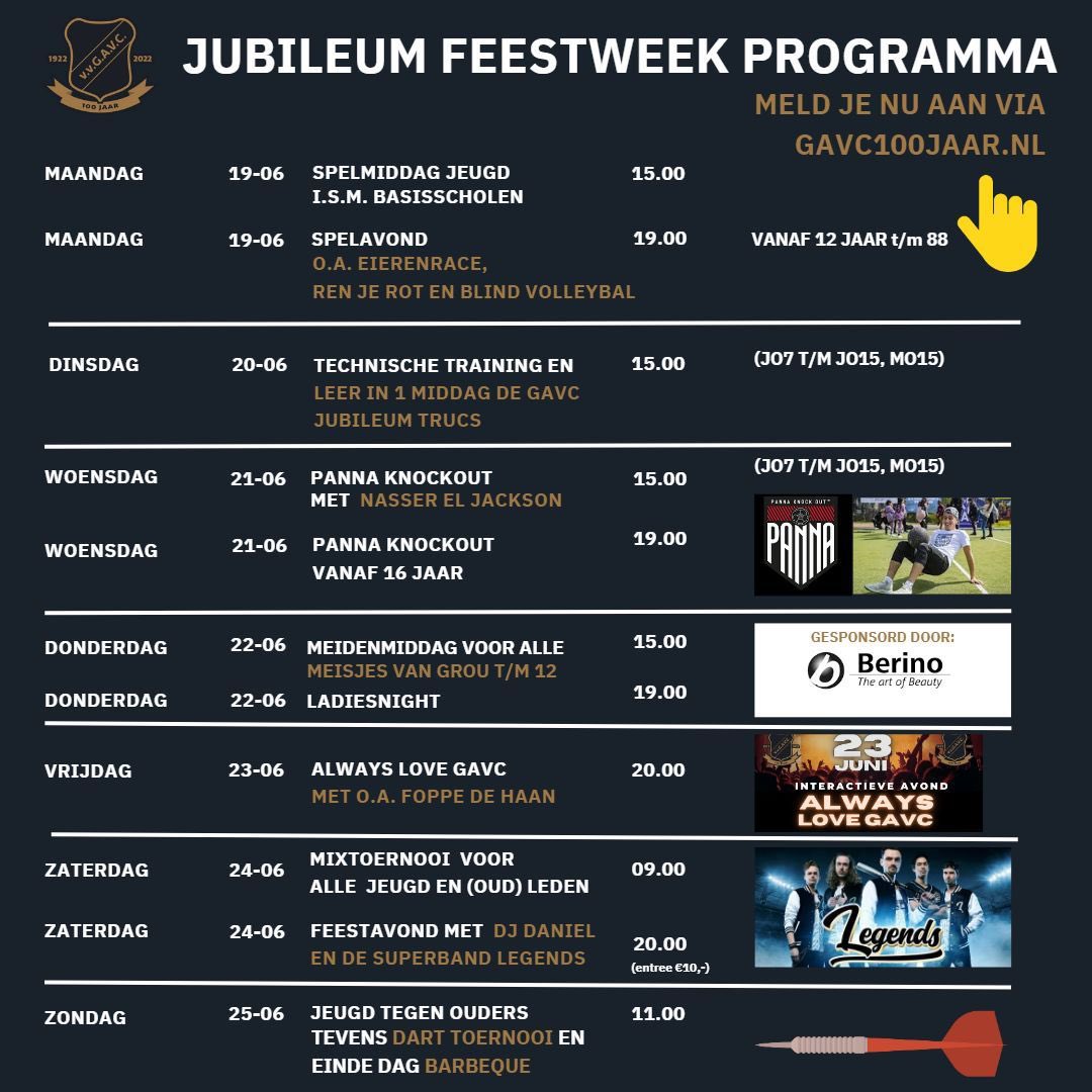 vv_GAVC's tweet image. Zie voor meer informatie op gavc100jaar.nl #grou @De_Grouster @sportingrou @BerinoGrou #gavc