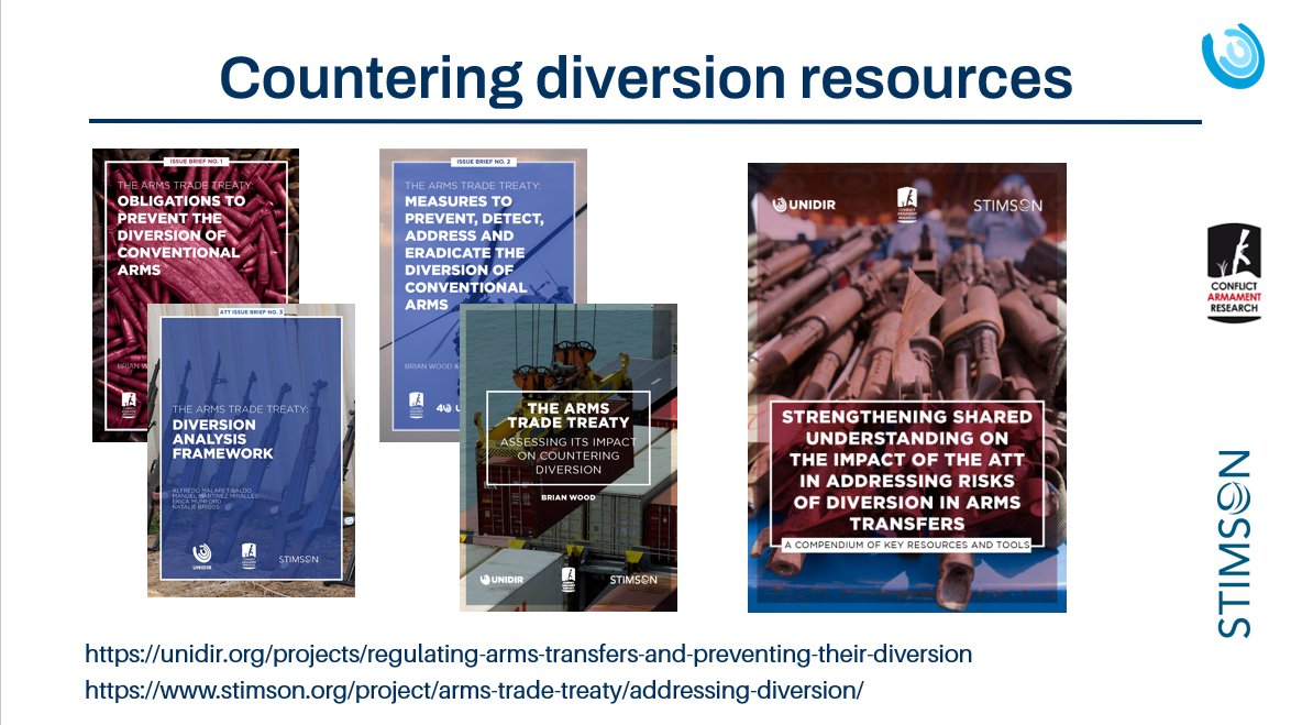 Last week, the head of our Conventional Arms &amp; Ammunition Programme <a href="/HoltomP/">paul holtom</a> discussed UNIDIR’s research &amp; resources for supporting efforts to counter diversion at the Multinational Small Arms and Ammunition Group Symposium in Stockholm.

🔗 Learn more: unidir.org/CAAP