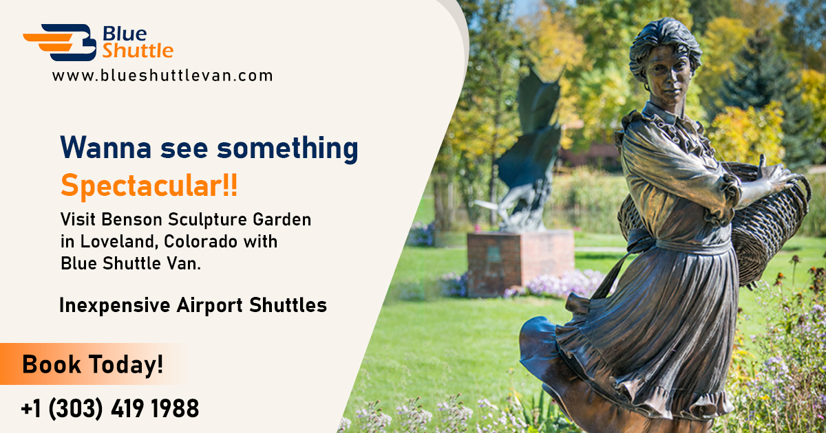 Are you enjoying this beautiful weather?
Who else is ready? Why not get out there and explore Benson Sculpture Garden this week!
#visitloveland #vacation #sculpture #airportshuttles #lovelandco #fall #blueshuttlevan #enjoy #family #bensonsculpturegarden