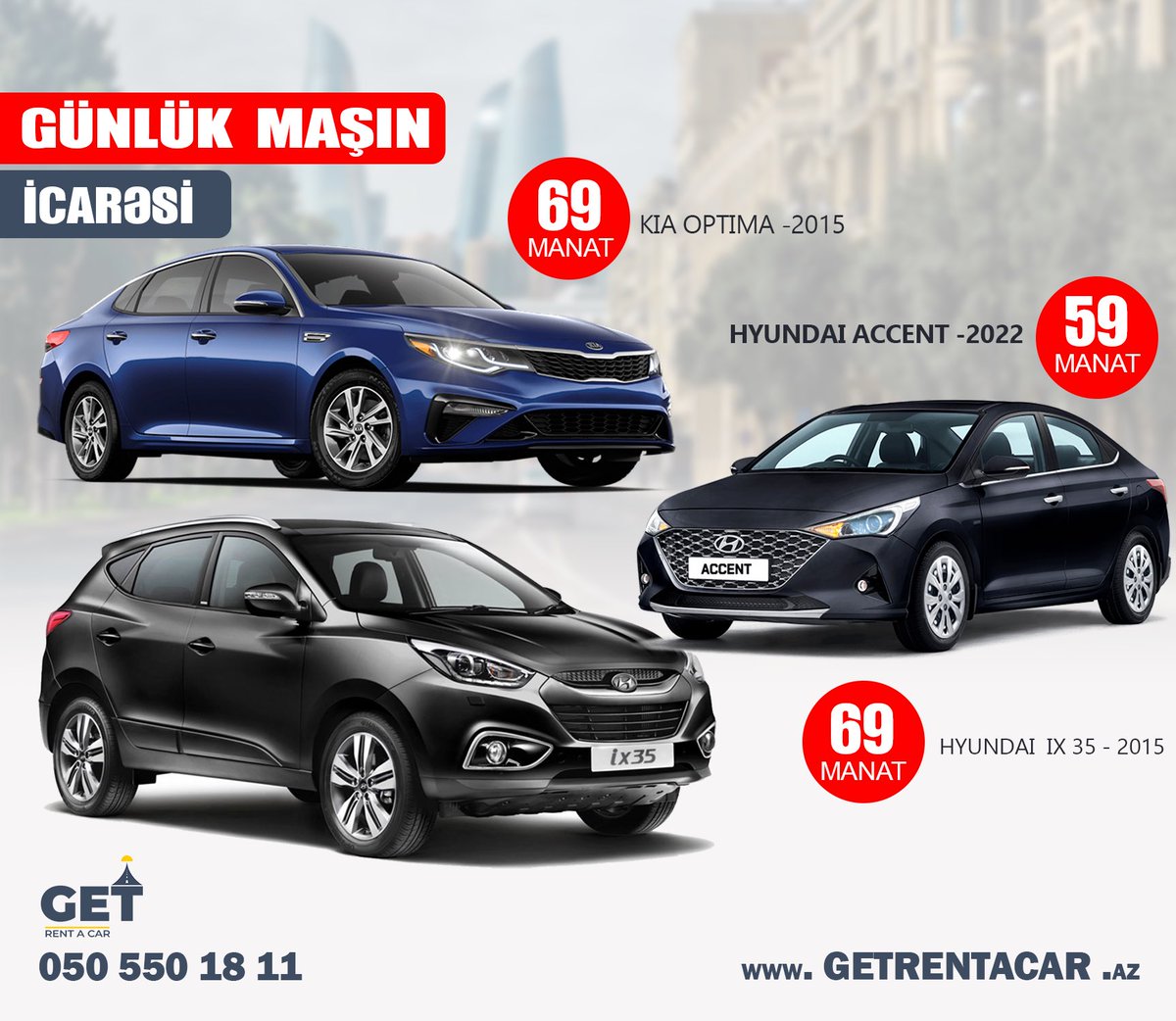 Hazır tətillər də yaxınlaşır, bu istirahət günlərində planını indidən qur! 📞050-550-18-11 (+Wp) 📩info@getrentacar.az