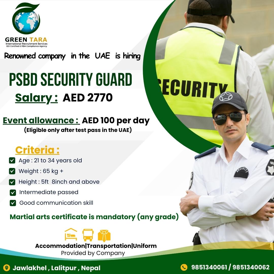 𝐇𝐮𝐫𝐫𝐲 𝐮𝐩!!! 𝐇𝐮𝐫𝐫𝐲 𝐮𝐩!!! 𝐇𝐮𝐫𝐫𝐲 𝐮𝐩!!! One of the leading company in UAE is looking for Security Guard Interested candidates may send their CV career@greentaraintl.com or contact us at 9851340062 #greentara #recruitmentcompany #dubai #overseas
