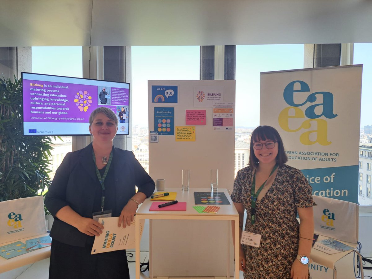 earlallEU's tweet photo. We're at the #europeanyearofskills "Making Skills Count" event and enjoying the stalls this morning to learn more about our partners in #lifelonglearning during this year and beyond.
Looking forward to the day! https://t.co/rxHhfKZi8A