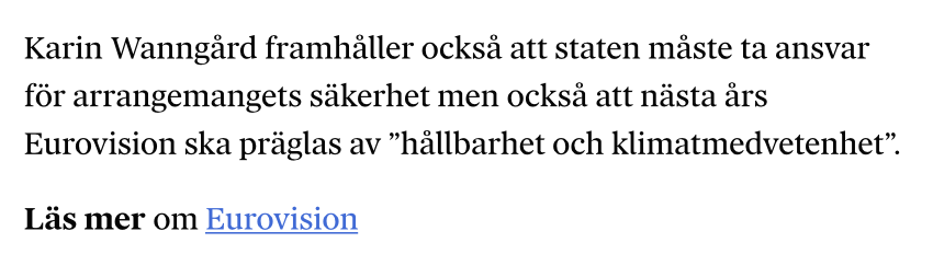 dw karin vi ska nog se till att prägla er med klimatmedvetenhet 

👀
#Eurovision