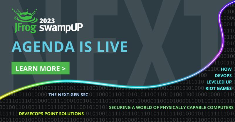 Chris_Kokh's tweet photo. 📣 BIG NEWS! The #swampUP 2023 Agenda in now LIVE! Join us September 13 in San Jose for our one day, three-track, JFrog user conference focused on #DevOps &amp; #DevSecOps. 

View the full conference agenda &amp; register before June 30th to save 40% https://t.co/Ce0TOBh2Hh https://t.co/3F6ymwWJr2