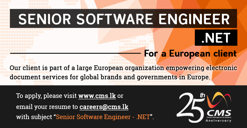 cms_lk's tweet image. Our client is part of a large European organization empowering electronic document services for global brands and governments in Europe. 
cms.lk/careers/senior…
#dotnet #docker #postgresql #angular