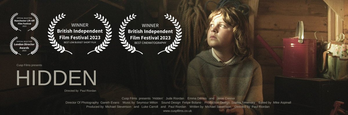 BEST LOW BUDGET SHORT FILM and BEST CINEMATOGRAPHY 🏆🏆🎬📽️ Our film HIDDEN won 2 awards at the British Independent Film Festival last week. So proud. So happy. Very special and important little film #biff #winners #youngcarers #dementia <a href="/paul_rio/">Paul Riordan</a> <a href="/CuspFilms/">CuspFilms</a> @JudeRiordan
