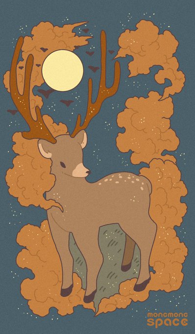 「bird deer」 illustration images(Latest)