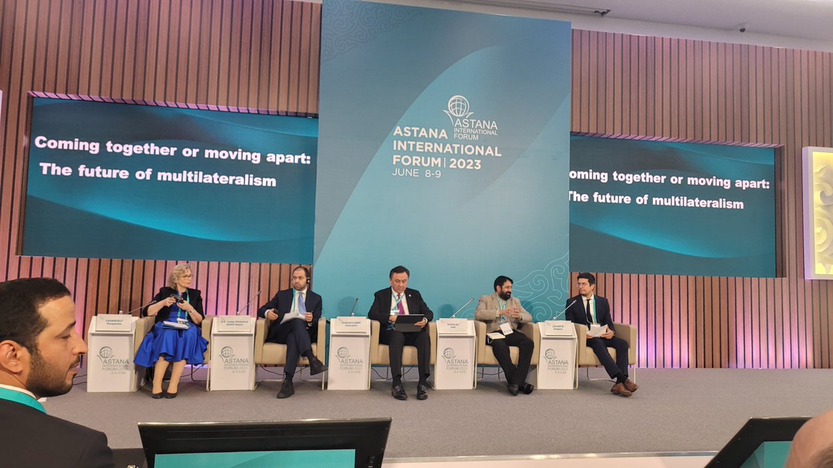 TheDiplOmats_'s tweet photo. Renaud Girard facilitates a discussion on the 'Future of #Multilaterism'. @anil_sooklal #SouthAfrica 's #BRICS Sherpa participating in the discussion at the #AIF2023
'Coming together or moving apart?'
Also present is 🇿🇦
Deputy Minister Candith Mashego-Dlamini. https://t.co/oeULkMELu5