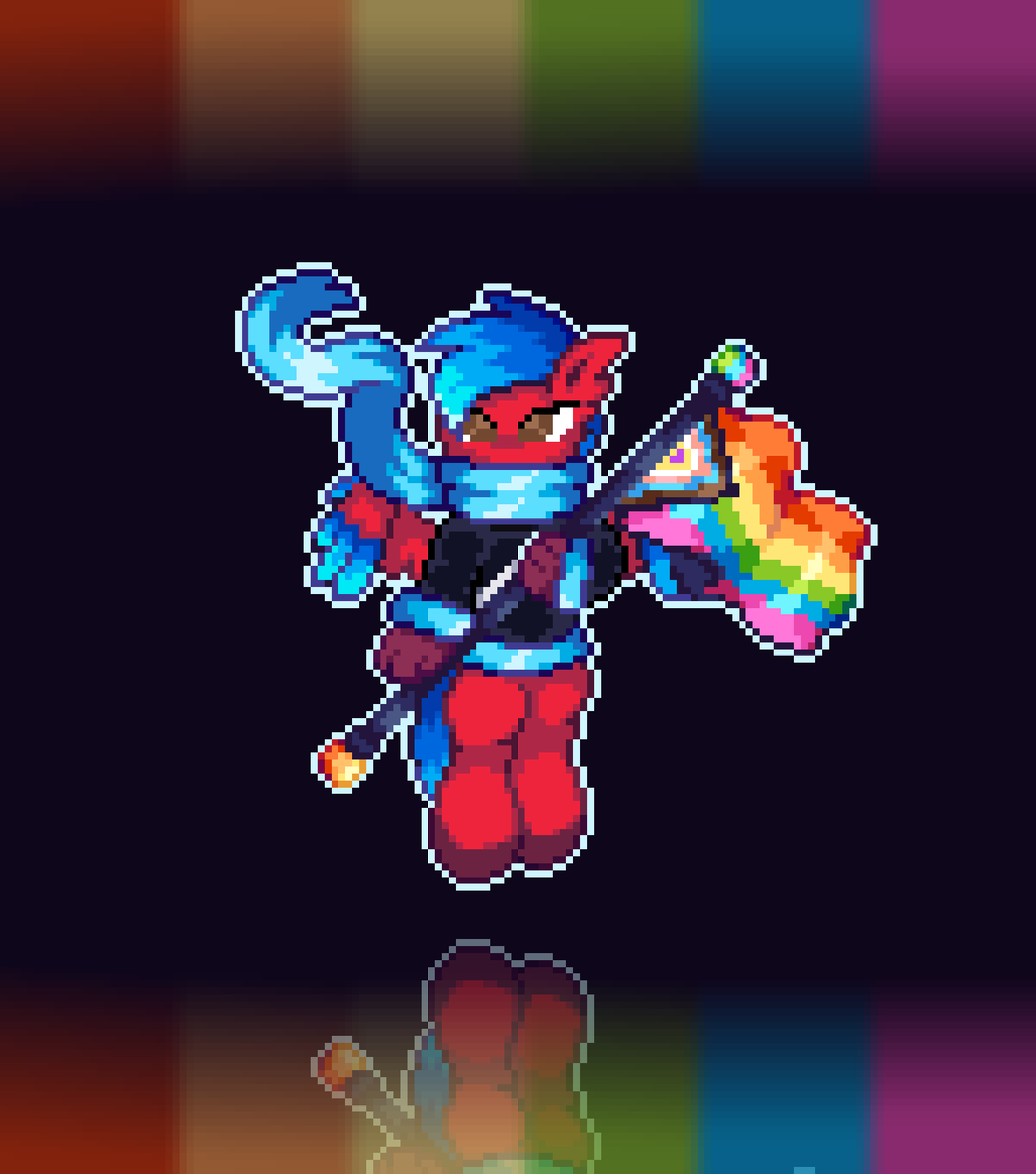 MarioGa87512515's tweet photo. Be Proud of who you are
Happy Pride month everyone ^^

#PrideMonth #Pride2023 #Pride  #pixelart #pixelartwork #fantasy #fantasyart #pony #hippogriff #digitalartwork #digitalart #DigitalArtist https://t.co/gXe7uf5eFL