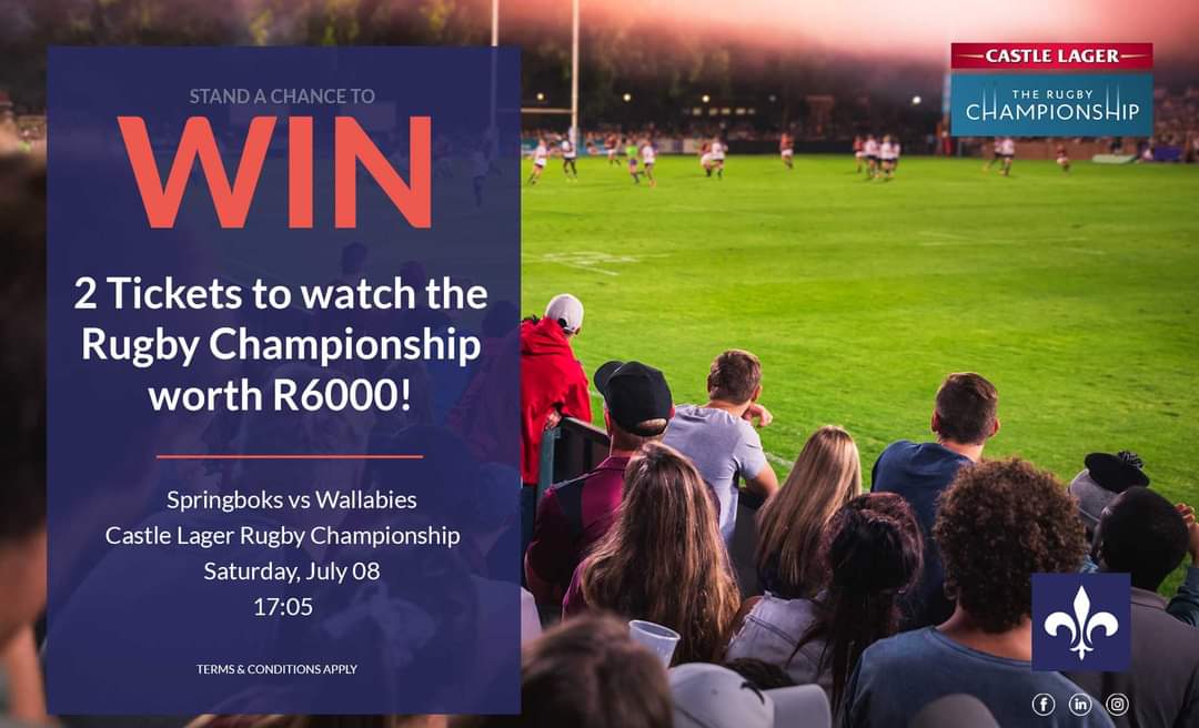 karabo_HOD's tweet photo. Spoil Dad this Father's Day!
You could WIN 2 tickets to the live RUGBY game...WORTH R6000!
The Springboks take on the Wallabies in the Castle Lager Rugby Championship on Saturday, 08 July, at 17:05

#HomesofDistinction #FathersDay #RugbyChampions #ChampionBeer #Springboks https://t.co/Wd7Yl7WZ3K