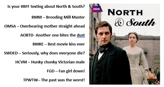 With apologies to @SimonWhistler Add to this list, but keep it family friendly please! :-) #ThorntonThursday #NorthandSouth #ElizabethGaskell #LOL