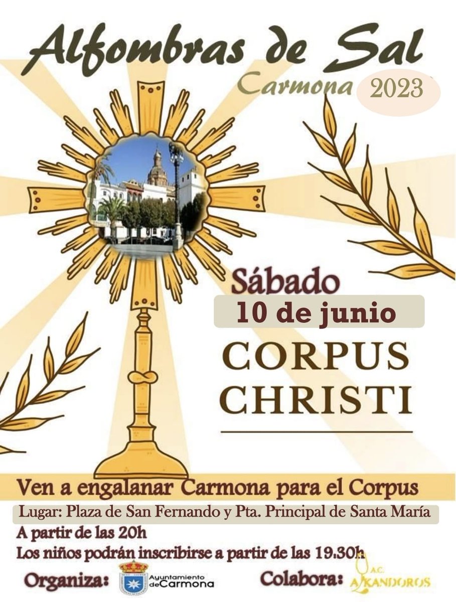 Alkandoros's tweet photo. Paricipa este sábado día 10 en la realización de las alfombras de sal de la A.C. Alkandoro!!! @CarmonaAyto @turismocarmona @ondacarmona @carmo @AdarveCultural https://t.co/GJeCheNP03