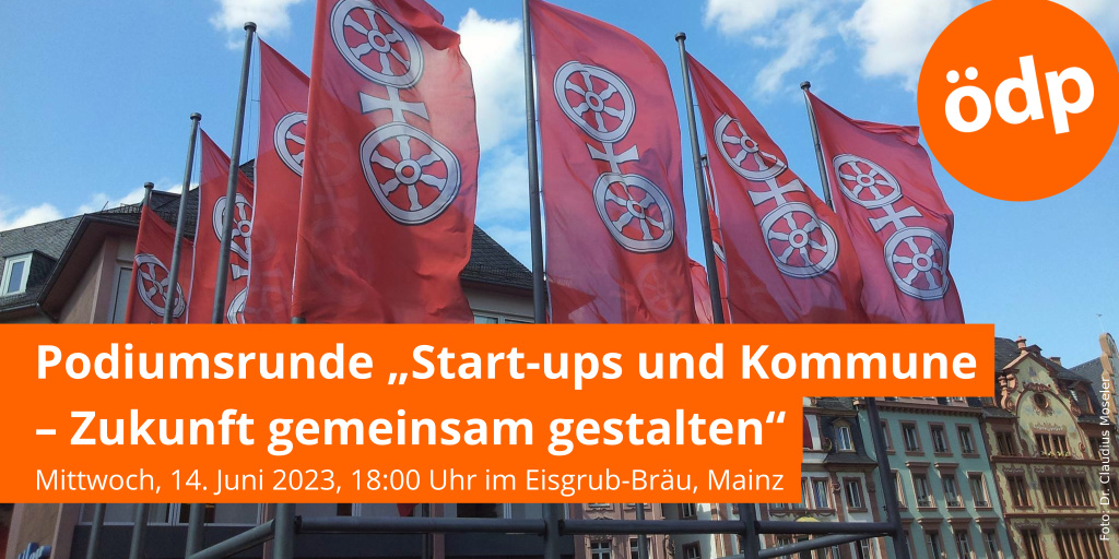 Podiumsrunde „Start-ups und Kommune – Zukunft gemeinsam gestalten“: oedp-mainz.de/aktuelles/term…