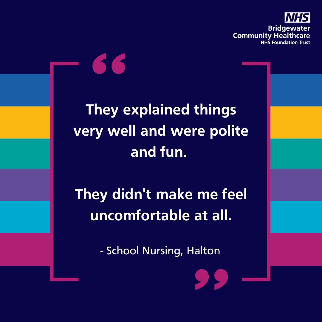 A lovely patient compliment for our 🌈#TeamBridgewater #NHS #Halton School Nurses ❤️ @Halton019