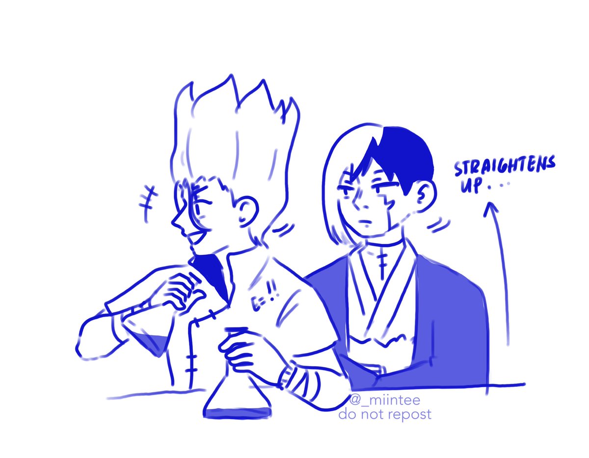 #drst / gen who hunches his back to trick ppl of his height (and to be tiny for senku)