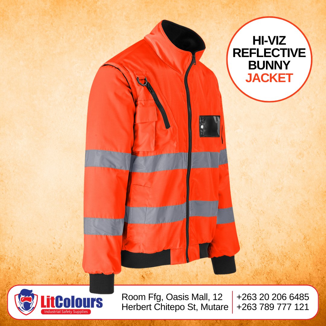 Stay safe and stylish with this HI-VIZ REFLECTIVE BUNNY JACKET! Order now for just $38

#SafetyFirst #ReflectiveJacket #Zimbabwe #WorkplaceSafety