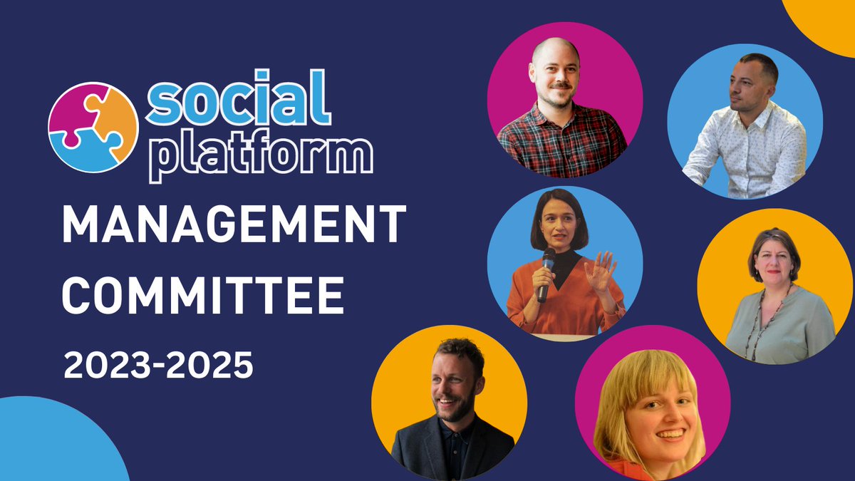 Welcome to our newly elected MC🎉 We can't wait to work together for #socialrights!

Heather Roy @Eurodiaconia – VP
Constantin Dedu @Volonteurope – VP
Tim Ghilain @EASPD_Brussels – Treasurer ​
Caroline Van Der Hoeven @EAPNEurope
Mikael Leyi @Solidar_EU 
Diana Dovgan @CECOP_coops