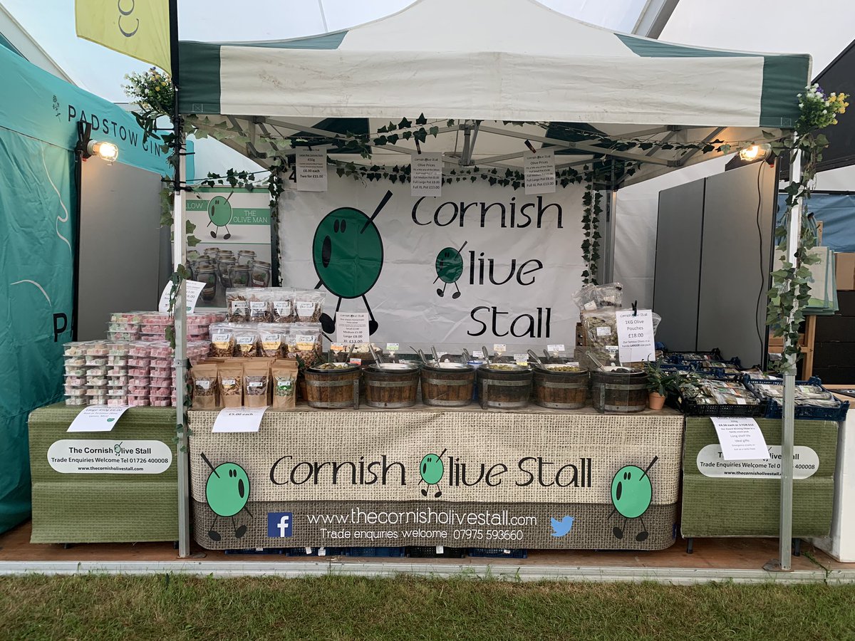 CornishOlive's tweet photo. The @CornishOlive Stall is all set up and ready for the next 3 days of the @RoyalCornwall Show. Look forward to seeing you here! 

#cornisholivesstall #olives #RCS2023 #royalcornwallshow #turkistdelight #nuts #foodandfarming https://t.co/ut8Rmyzc24