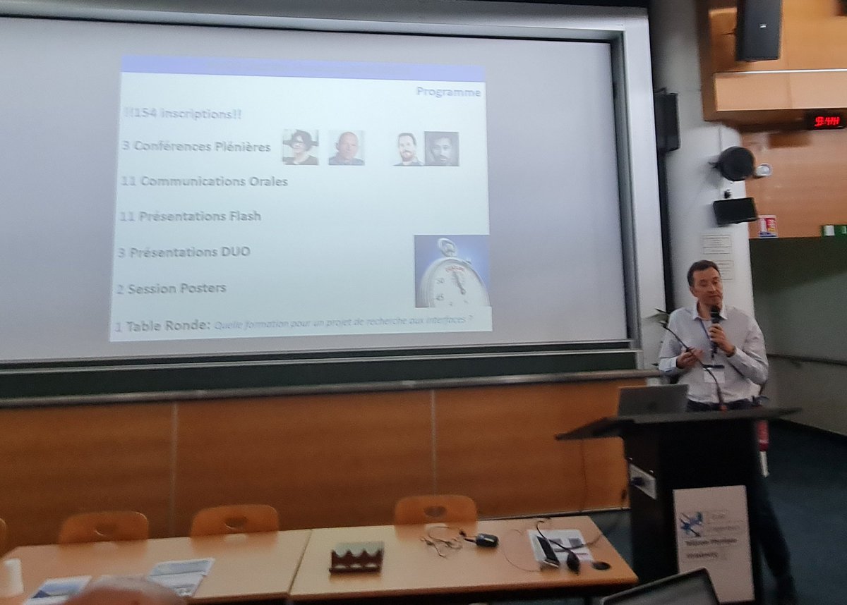 Local organiser of the #GDRChemBio meeting <a href="/Bonnet_Lab/">Dominique Bonnet</a> presents the program.