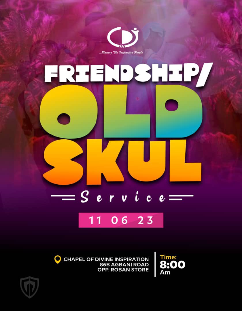 CdiChurch's tweet image. This Sunday is Special.
Make plans to join us.

#FriendshipService 
#OldSchoolService