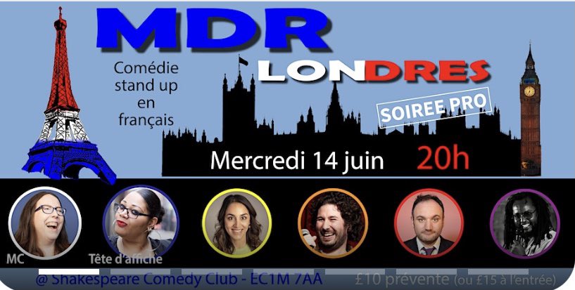 Dernie évènement avant l’été! <a href="/AnoushkaRava/">Anoushka Rava</a> <a href="/phatcomedian/">Arielle Souma</a> <a href="/JamesHarrisNow/">James Harris</a> tickets: eventbrite.co.uk/e/636081114737