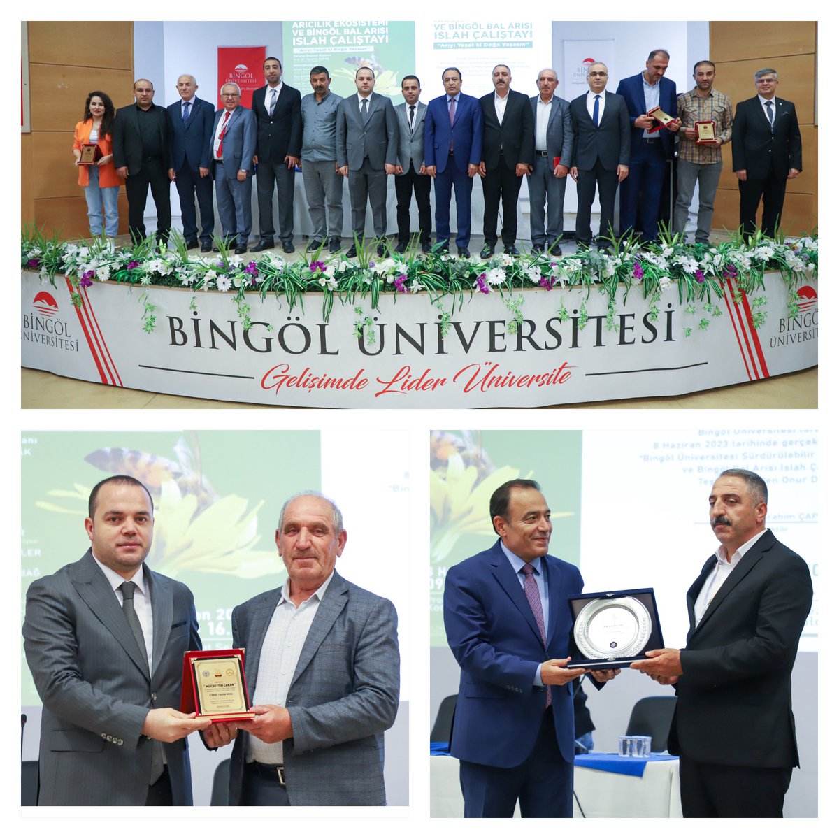 bingoltso's tweet photo. Yönetim Kurulu Başkanımız Kadir Çintay ve Meclis Başkanımız Doğan Koç, Bingöl Üniversitesi ile Bingöl İli Arı Yetiştiricileri Birliği tarafından düzenlenen "Bingöl Üniversite Sürdürülebilir Arıcılık Ekosistemi ve Bingöl Bal Arısı Islah Çalıştayı'na" katıldılar. https://t.co/0ZfpHQaif5