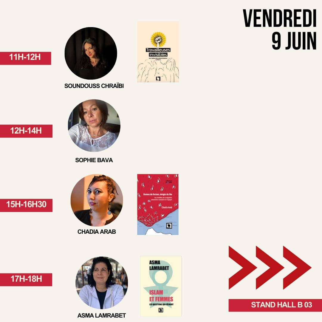 arab_chadia's tweet photo. RV demain après midi à 15h au #SIEL salon international du livre de Rabat au stand d' @Etlettres pour échanger et signer la nouvelle édition de mon livre #Damesdefraises @umr_ESO @UA_Recherche @SFRConfluences https://t.co/HTIfBow8xN