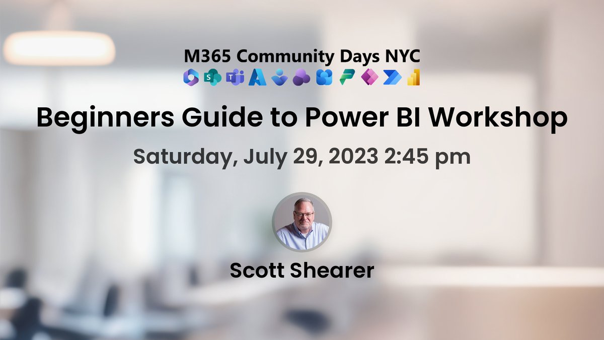 M365 Community Days New York City (@m365nyc) on Twitter photo Beginners Guide to #PowerBI Workshop <a href="/ScottJShearer/">Scott Shearer MVP</a> #m365 #nyc communitydays.org/event/2023-07-… Beginners Guide to #PowerBI Workshop <a href="/ScottJShearer/">Scott Shearer MVP</a> #m365 #nyc communitydays.org/event/2023-07-…