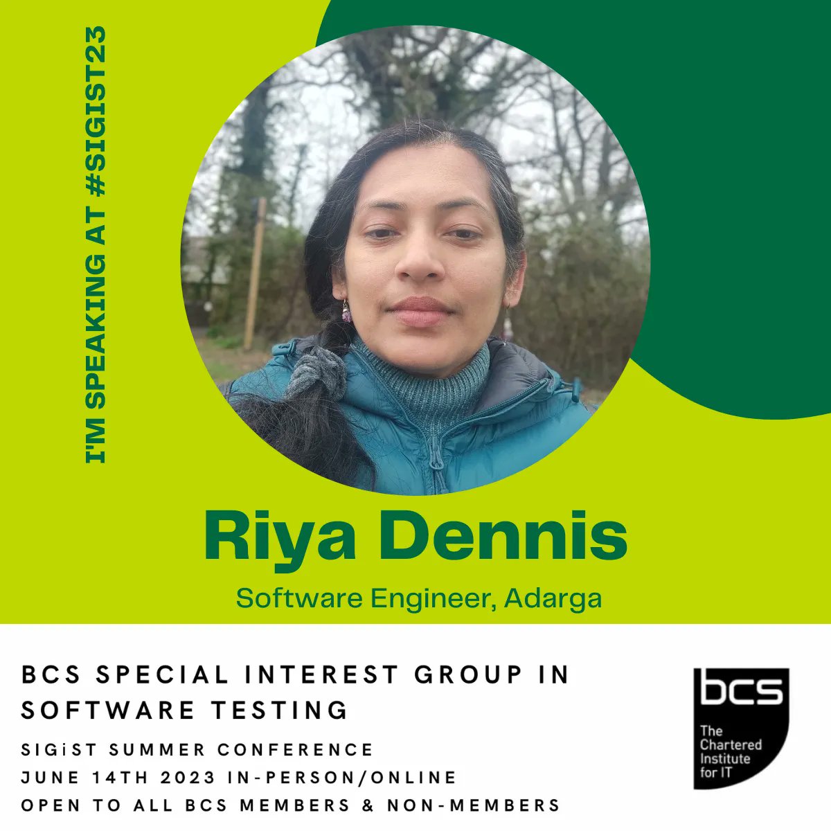 SIGiST's tweet image. SPEAKER ANNOUNCEMENT!
We are thrilled to have @riyadennis speaking at our 2023 Conference about Backend APIs and testing!
Find out more and get your tickets here: buff.ly/3HF6UXk
#SIGiST23 #SoftwareTesting #Tech #STEM