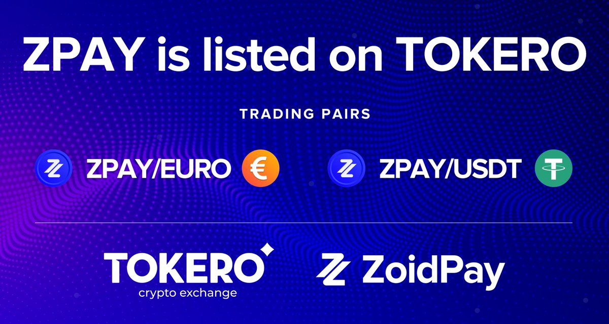 Anotherapp_io's tweet photo. 🎉$ZPAY is now live on @tokeroexchange 🌊🌊🌊

You can now explore 2 new pairs 👉 ZPAY/EURO &amp; ZPAY/USDT 🔥

Oh and.. did we mention how easy it is to buy $ZPAY with your card now 👉 https://t.co/W6Zu0DAZIz

Get more insights here 👉 https://t.co/D7XpbejzgF

#zoidpay #tokero https://t.co/OEL8Pi2im6
