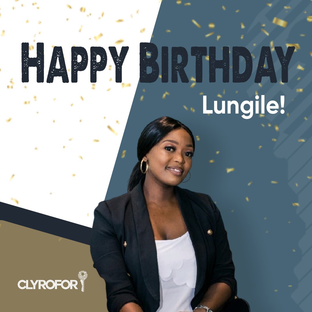 ClyroforSA's tweet photo. Happy Birthday to Lungile!

We hope you have a magical day, where you feel loved and cherished by your friends and family! 

We wish you nothing but the best on your special day!

The Clyrofor Team

#Clyrofor #HappyBirthday https://t.co/jGpwYyxyhx