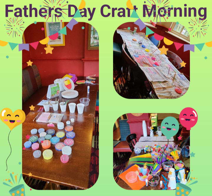 🎨🎨 FATHERS DAY CRAFT MORNING 🎨🎨

BRING THE KIDS ALONG TO OUR CRAFT MORNING.

SATURDAY 17 JUNE FROM 11AM 

#fathersdayweekend #dads #crafts #bognorregis #hungryhorse