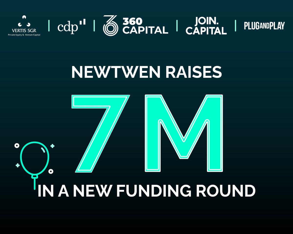 NewtwenTech's tweet photo. 🙏Thank you!
We're proud to share that our groundbreaking digital twin-generation technology has attracted €7 million in our recent investment round, led by @360CP and supported by @VertisSGR, @GruppoCDP, @PlugandPlayTC, and @join_capital. https://t.co/OZfR5kGvTH