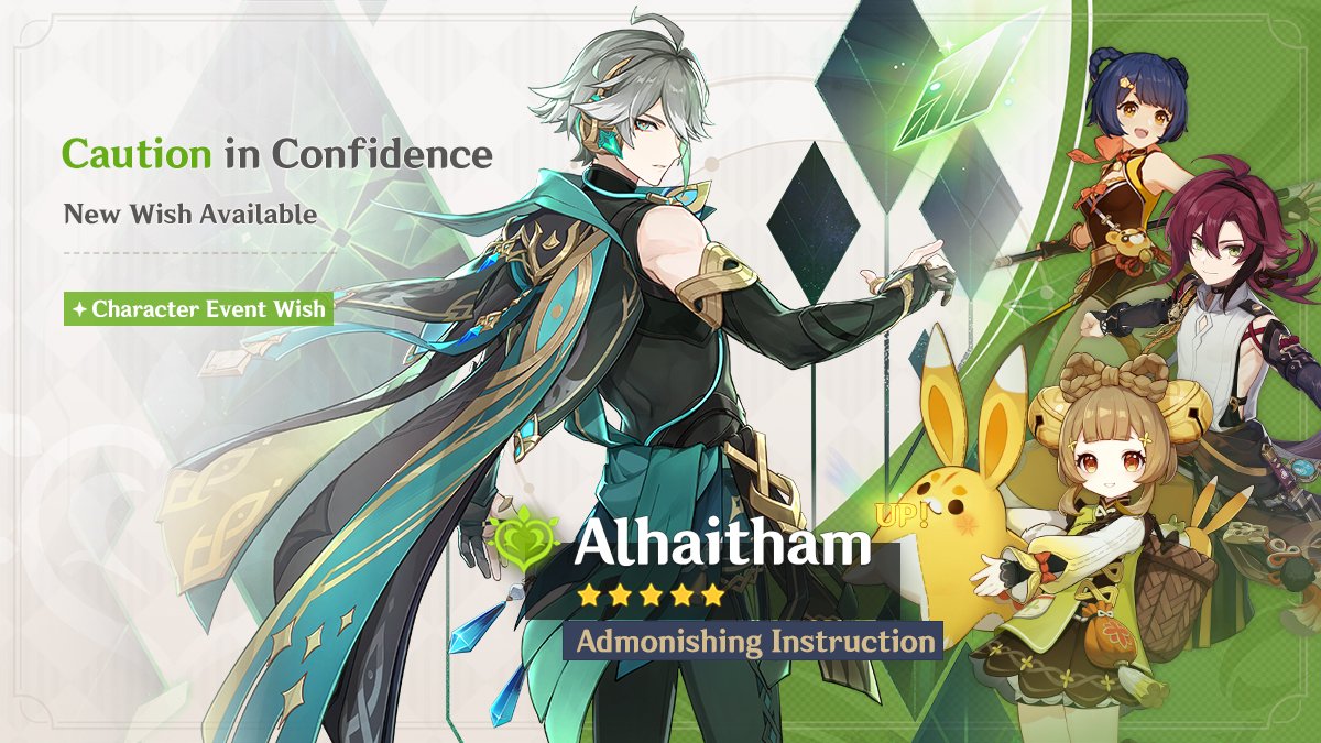Genshin GuidesGame8 on Twitter "‼️ Phase 2 Banner Info ‼️ Alhaitham