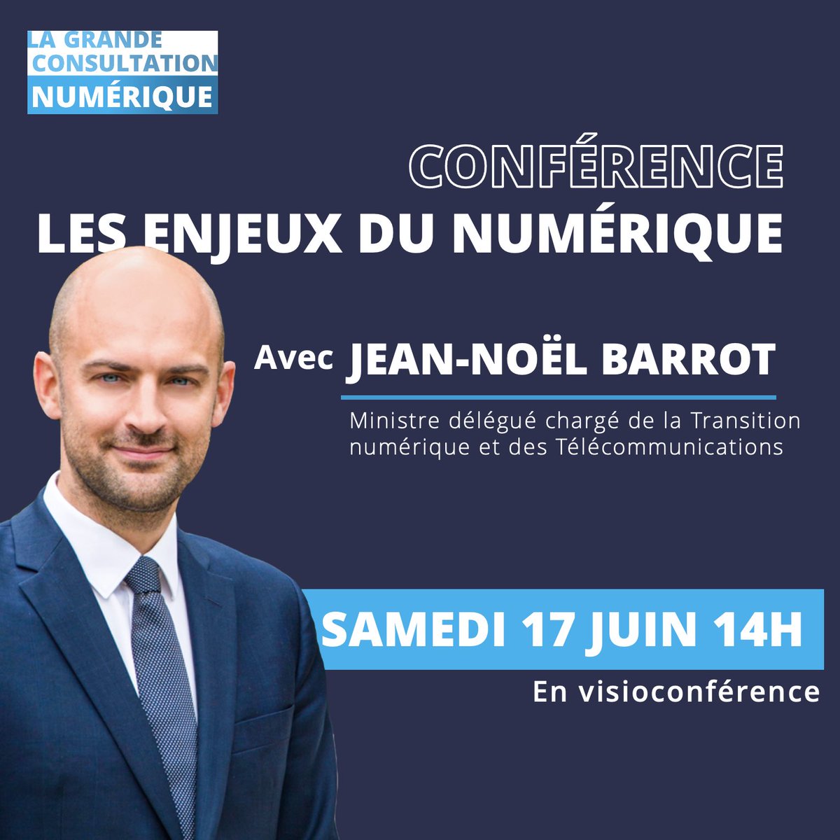 📱#Numérique | La Grande Consultation

Notre enquête sur le numérique est terminée. Plus de 150 contributions ont été apportées. Merci !

🗓️ Le 17 juin, <a href="/jnbarrot/">Jean-Noël Barrot</a> organisera une réunion de restitution. Inscrivez-vous dès maintenant : forms.gle/KMZ2ztM7a18Bhh…