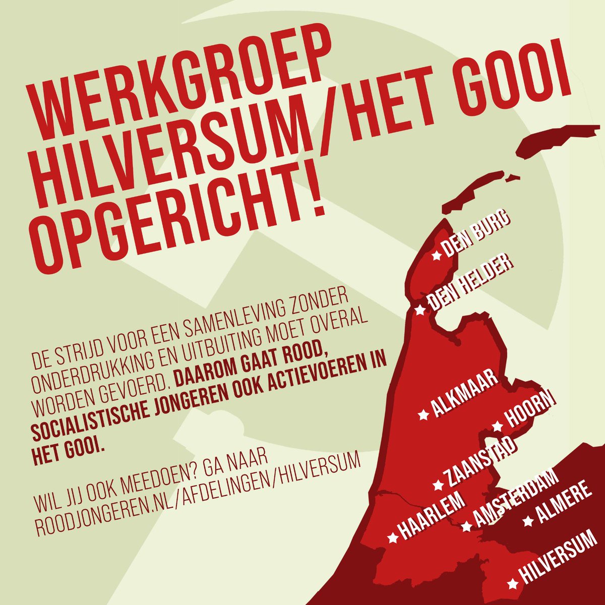 ROODHilversum's tweet photo. ROOD Hilversum/het Gooi gaat binnenkort aan de slag. Sluit je bij ons aan! https://t.co/qq6SwZ3Jcf