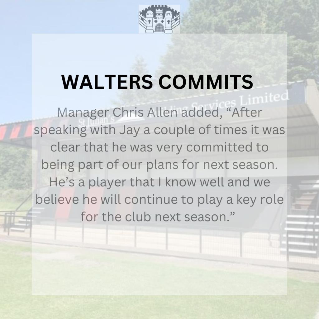DevizesTownFC's tweet image. 🚨Player Announcement🚨

We are delighted to announce that Jay Walters has committed to the club for the 2023/24 season. Jay was pivotal to last seasons promotion winning side and we are looking forward to seeing him in 🔴⚪️ again!
