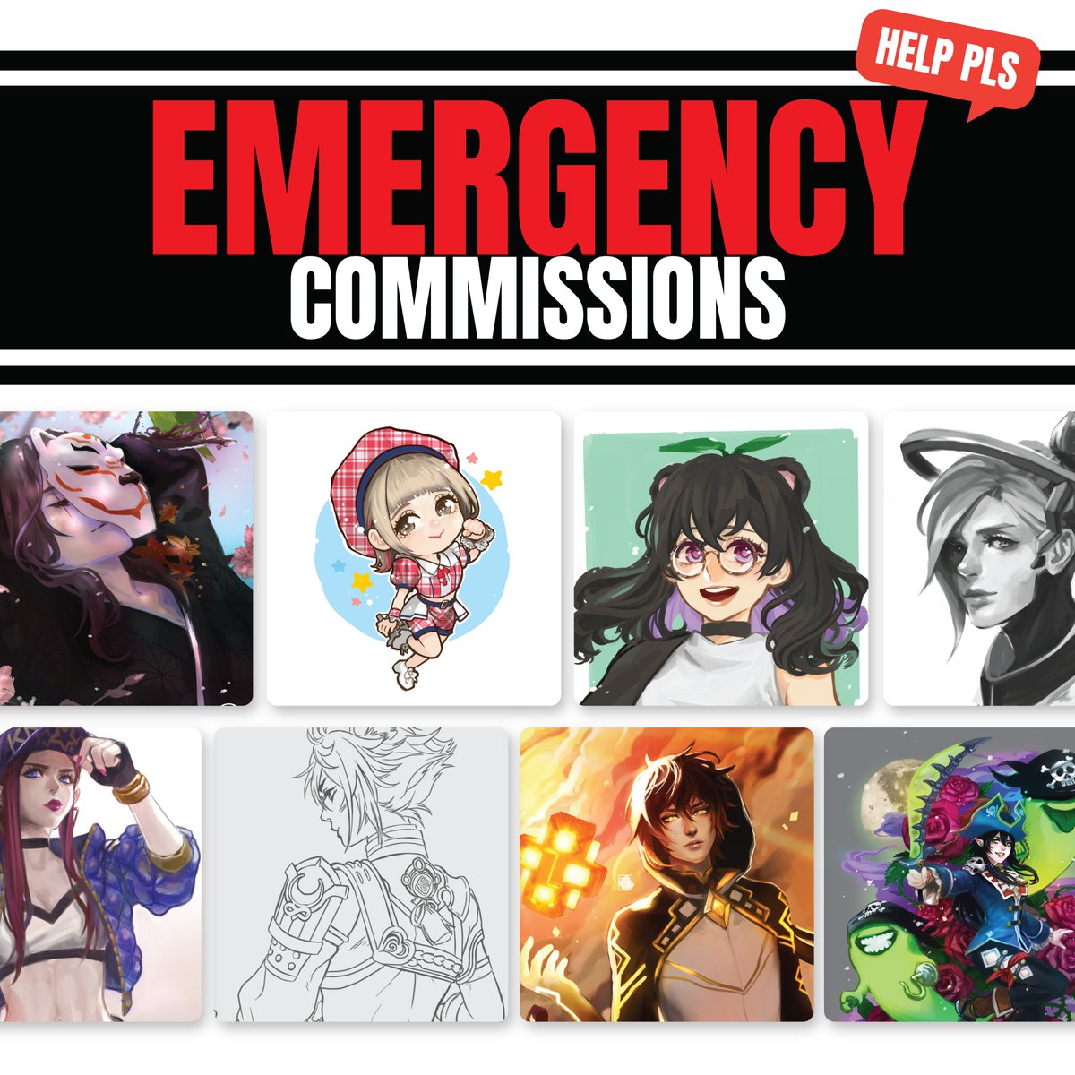 Kyoryu_08's tweet photo. EMERGENCY COMMS OPEN! 
I need to pay for my birbo's vet fees while looking for a job, so retweets are extremely appreciated!!
#Vtuber #commissionsopen #Commission https://t.co/7xgQWFgvla