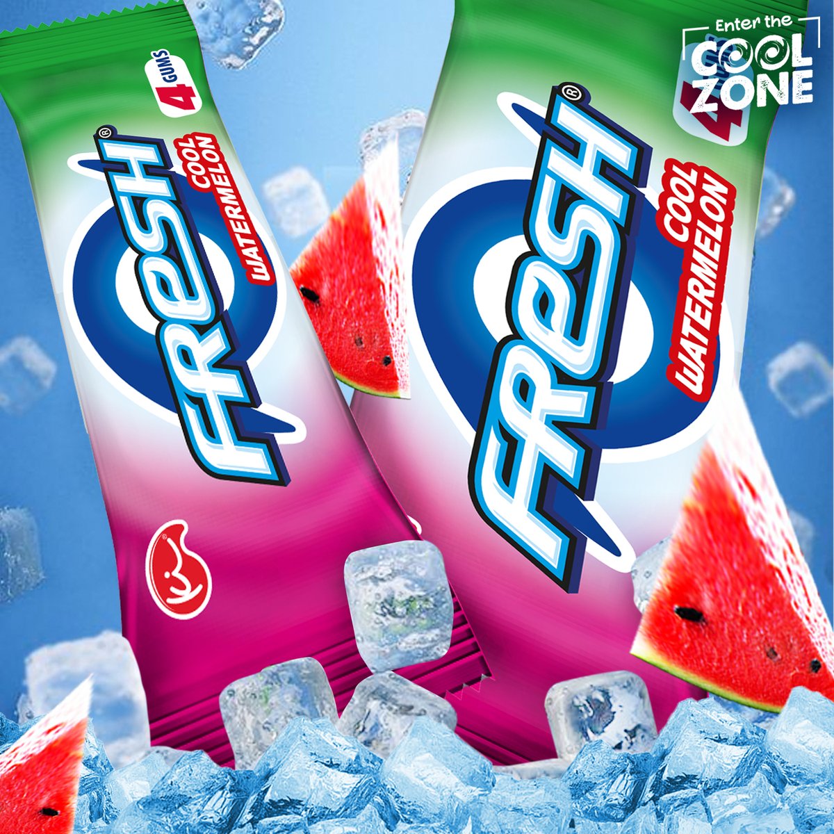 The only thing better than Fresh Watermelon, is two of them! #EnterTheCoolZone #FreshChewingGum