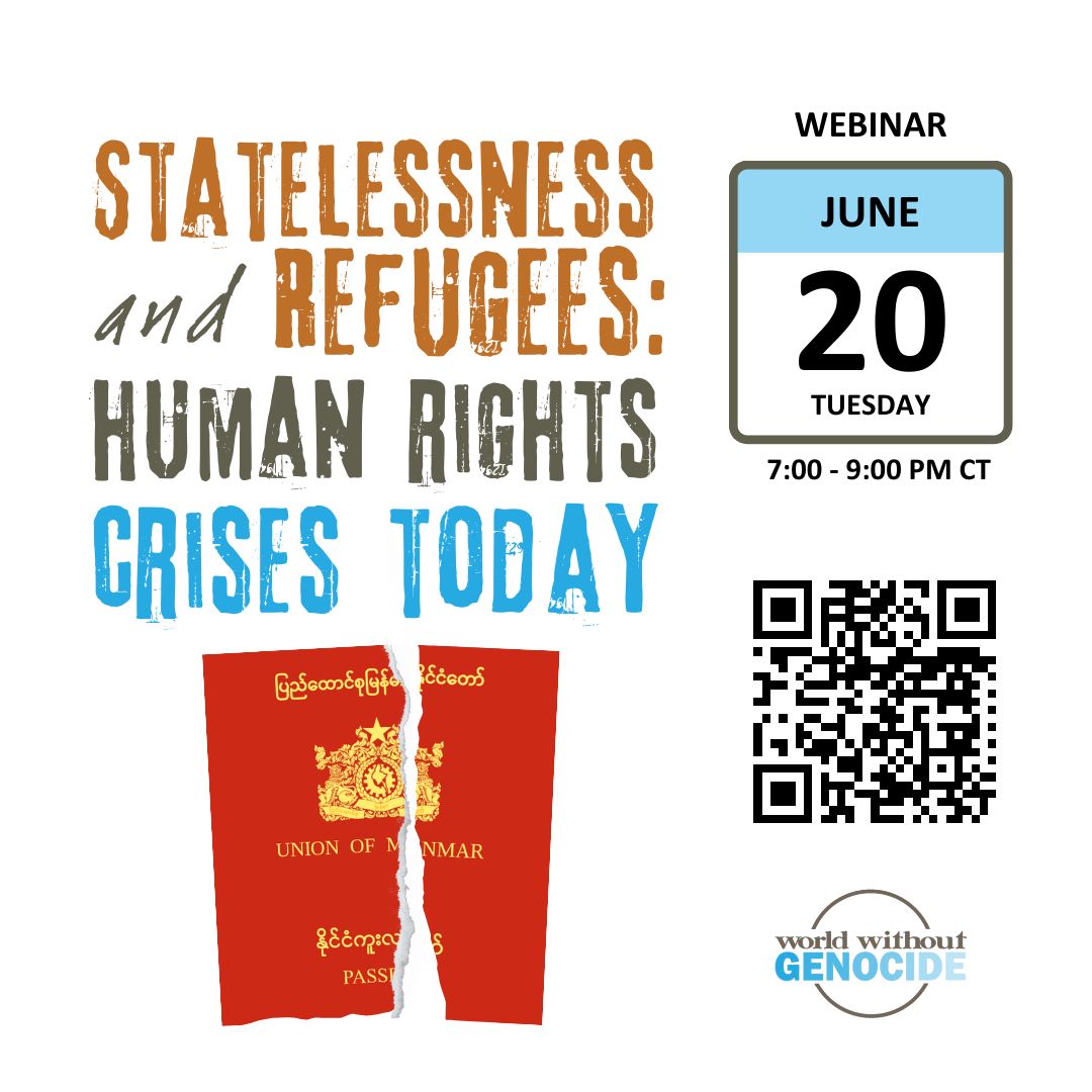 OrgSarifm's tweet photo. SARIM has joined forces with World Without Genocide as a Co-Sponsor for the event "Statelessness and Refugees: Human Rights Crises Today."
Registration link: https://t.co/KRMD64F4Cs
#SARIM #WorldWithoutGenocide #HumanRights #Statelessness #Refugees #TogetherForChange https://t.co/mIaFvOpoRQ