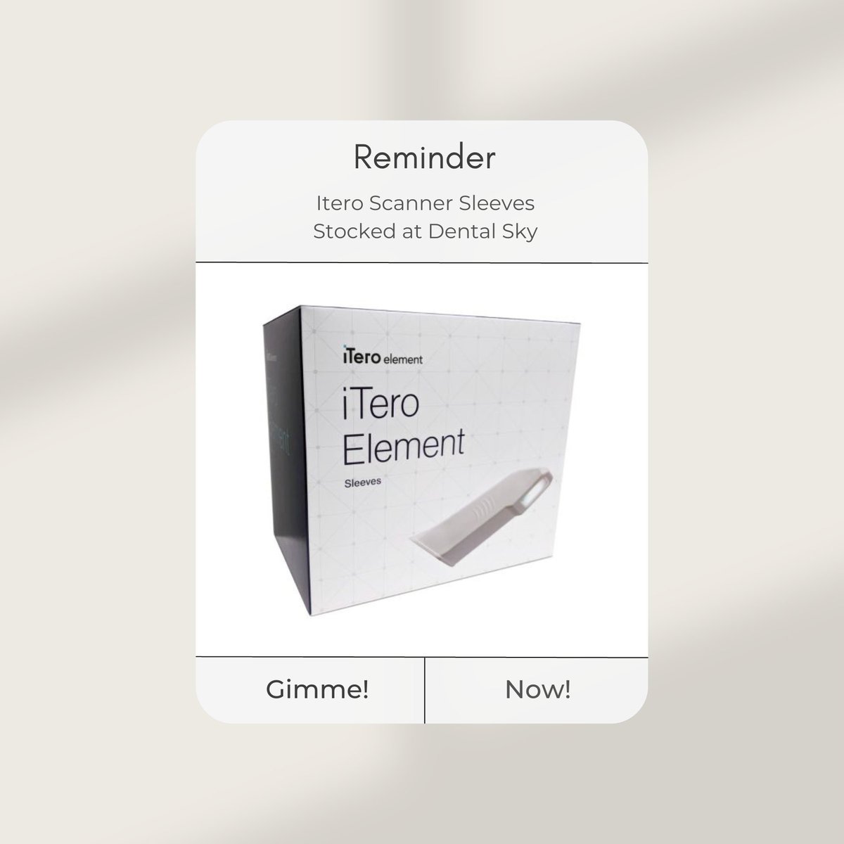 Did you know we now supply the Itero Scanner Sleeves?

Our customers couldn't be happier that they can now order the Itero Scanner Sleeves through us, as we hold good stock levels and offer next working-day delivery across mainland UK! 

Order yours today: buff.ly/3S4GmCJ