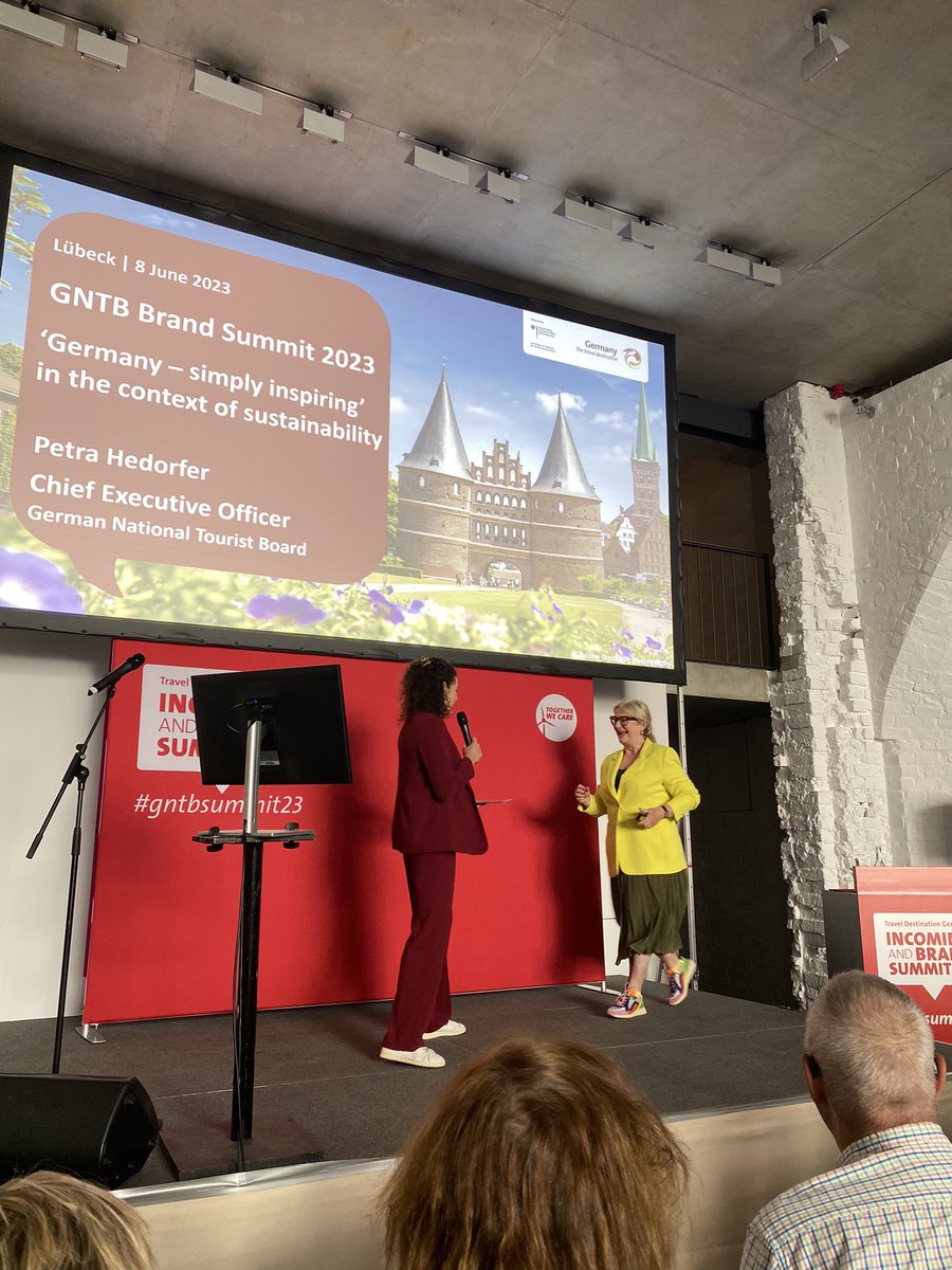 🌍🌿 Inspiring Sustainability in Germany: GNTB BRAND SUMMIT 2023 🌿
CEO Petra opened the event, emphasizing sustainability. The summit showcased Germany's leadership in sustainable tourism, from preserving nature to empowering local initiatives.#FeelGoodGermany #gntbsummit23