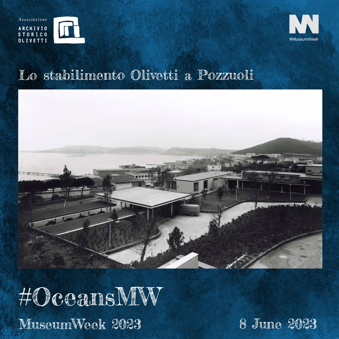 ArchOlivetti's tweet photo. La #MuseumWeek2023 ci porta allo stabilimento #Olivetti di #Pozzuoli 🌊

#AdrianoOlivetti: "Di fronte al golfo più singolare del mondo, questa fabbrica si è elevata in rispetto della bellezza dei luoghi e affinché la bellezza fosse di conforto nel lavoro di ogni giorno"
#OceaniMW https://t.co/BAixiqp2Ug