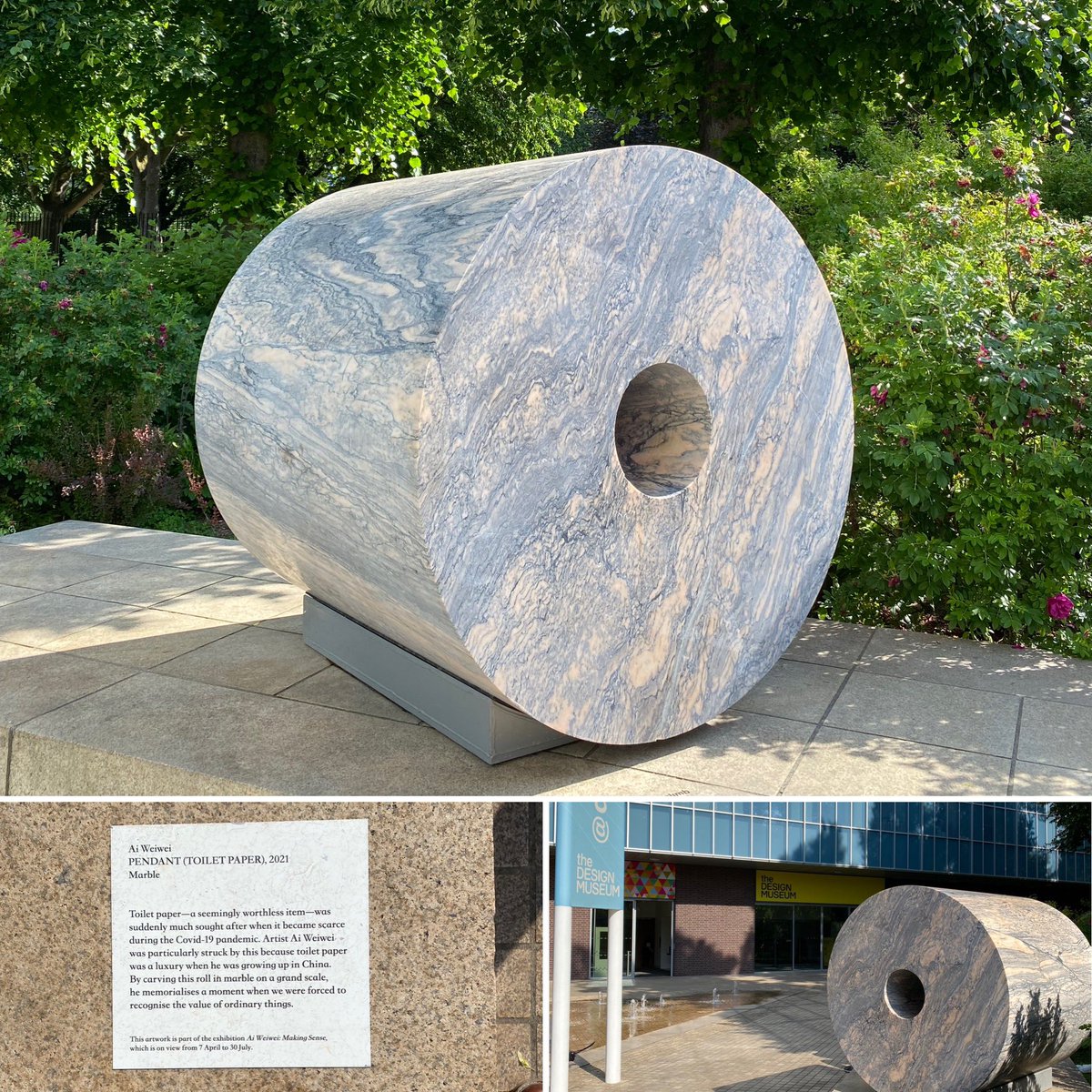 Marble 🧻 by artist Ai Weiwei on display at <a href="/DesignMuseum/">the Design Museum</a>