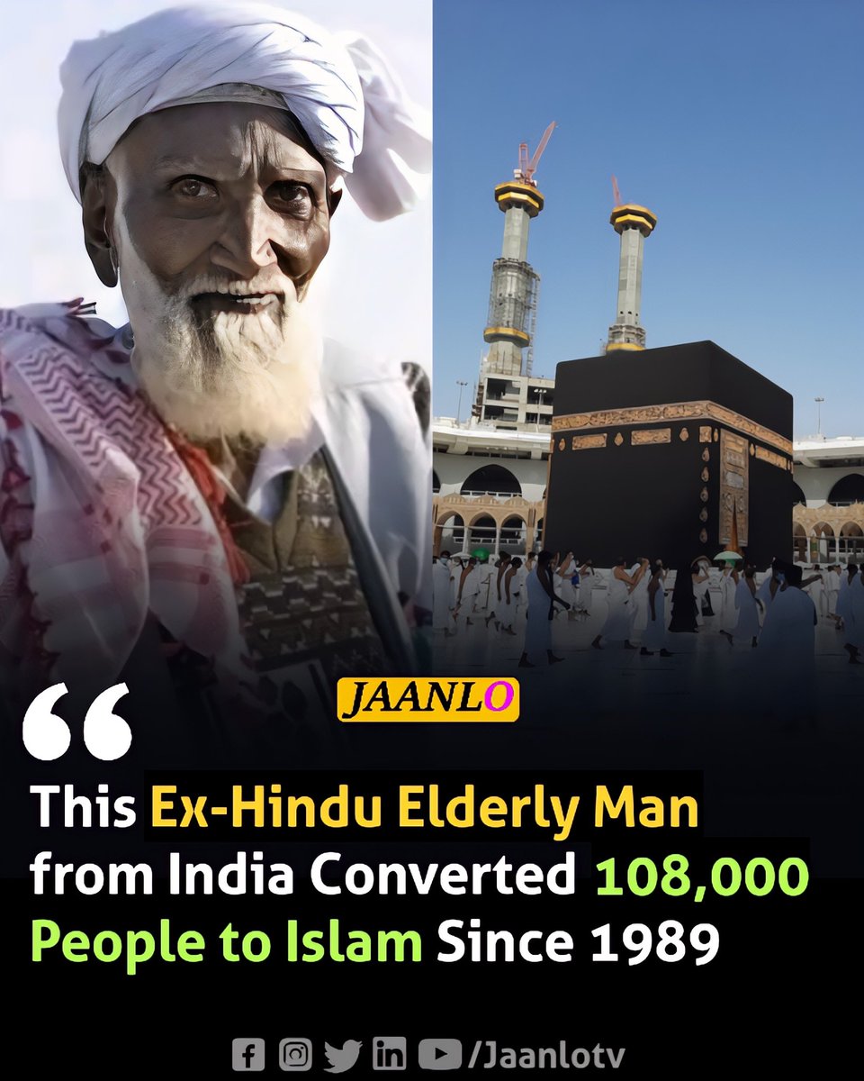 Meet the ex-Hindu who converted 108,000 people to Islam.

Such are Deen Mohammad Shaikh’s powers of persuasion that he has converted 108,000 people to Islam since 1989, the year he left his birth religion Hinduism behind.

#Jaanlotv