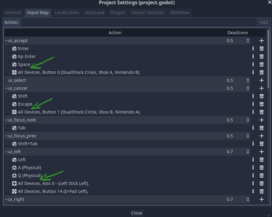 DarennKeller's tweet photo. Godot tip:
If your game is single player be sure to set up the gamepad inputs to "all device" and not the "device 0" default value.
Unless you want players to ask you why their gamepad does not work (because they have multiple input devices connected).🤭#GodotEngine https://t.co/zWQJ9SuCrV
