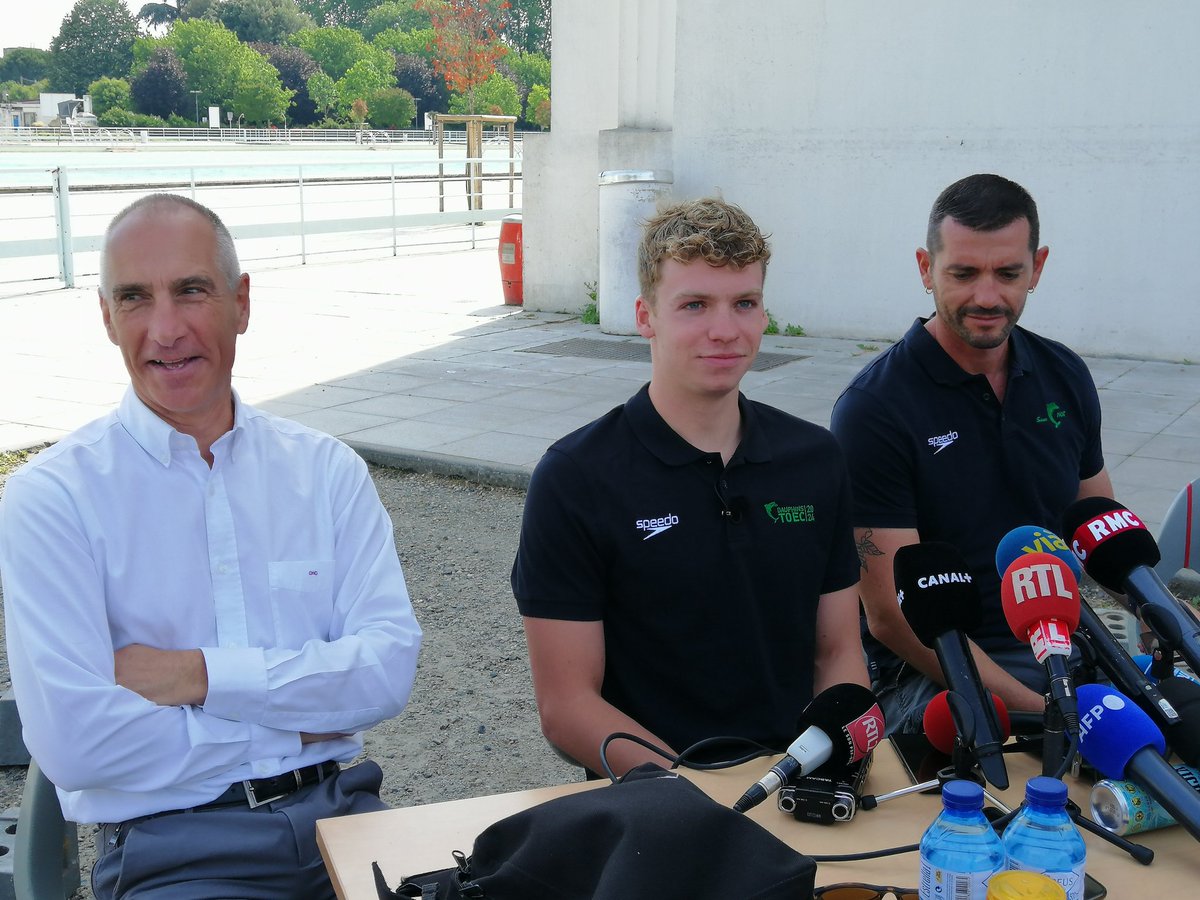 mrnaparis's tweet photo. @leon_marchand à Toulouse, avant les championnats de France à Rennes du 11 au 16 juin. Le nageur toulousain s'alignera dès dimanche sur le 200m brasse. Distance sur laquelle il détient le record de France
#leonmarchand #natation #championnatdeFrance #JO2024 #Toulouse #RTL2 #media https://t.co/Mh0X9situk