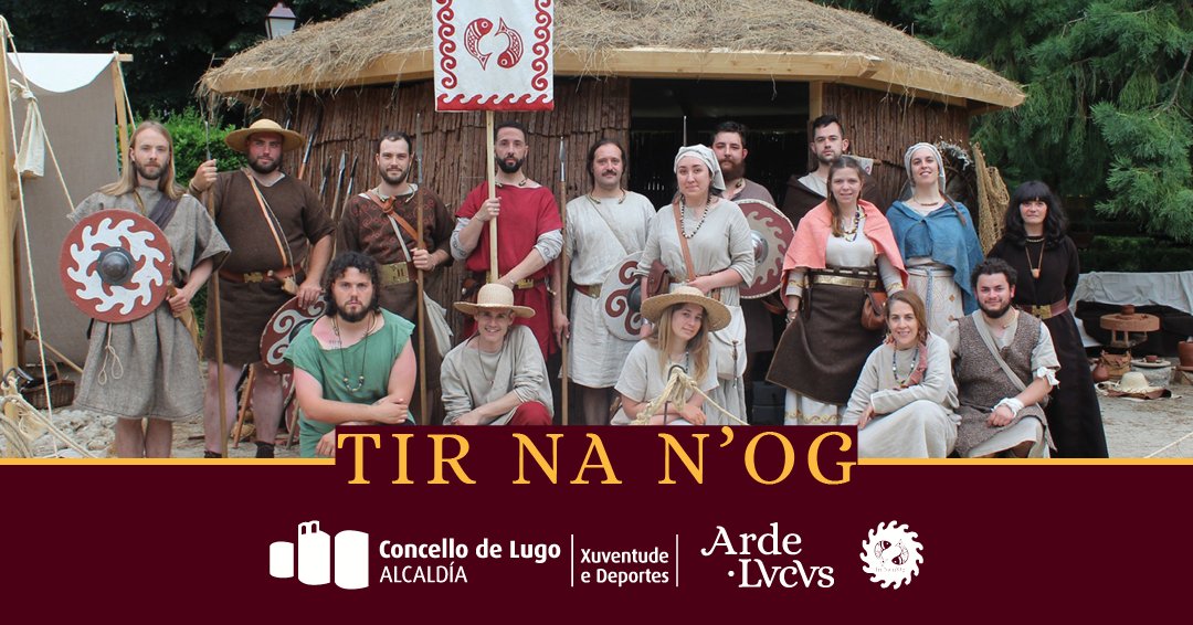 ardelucus's tweet photo. As Asociacións do Arde Lucus 1⃣7⃣/1⃣9⃣:

TIR NA N’OG
Asociación de recreación histórica que reproduce a vida cotiá dos #Namarini, un poboado #castrexo Da Idade de Ferro que existiu na zona da #mariñalucense, durante a romanización da #Gallaecia

#ArdeLvcvs https://t.co/V7U0gJPC5W
